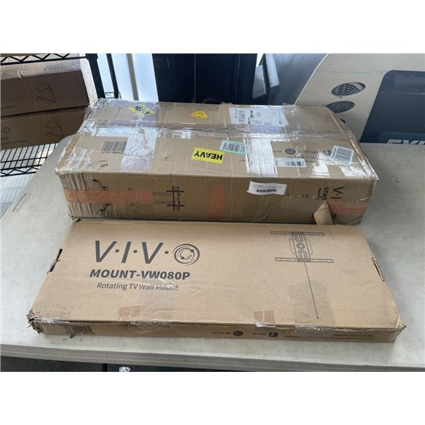 VIVO BLACK LARGE MOBILE CART AND VIVO ROTATING WALL MOUNT