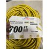 Image 2 : AS NEW HEAVY DUTY 200FT INDOOR OUTDOOR 3 WIRE GROUNDED ELECTRICAL CORD, YELLOW 12AWG