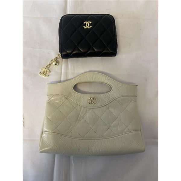 CHANEL WALLET AND CLUTCH, UNAUTHENTICATED