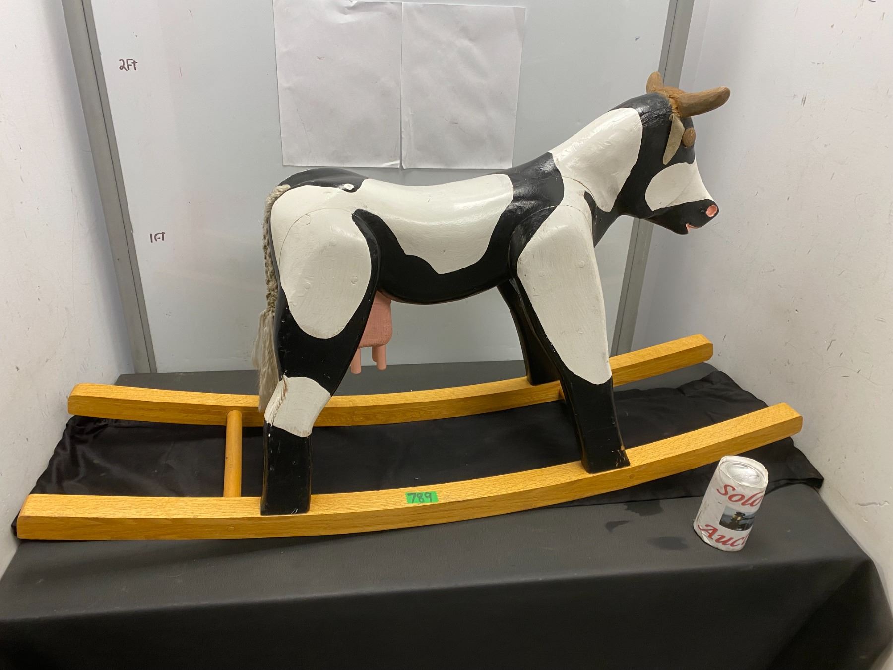Folk art rocking cow