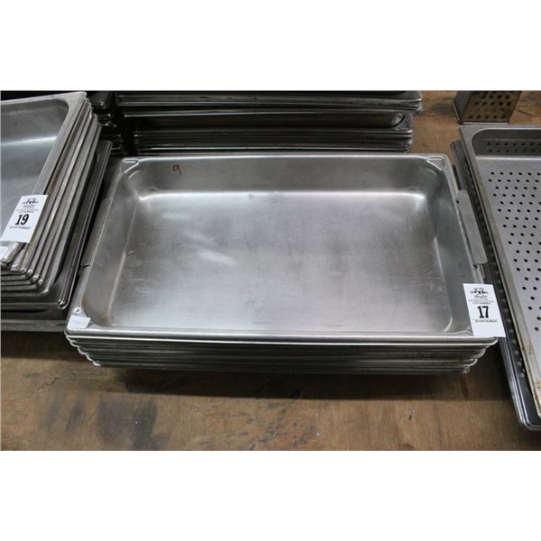 9-Full Size by 2"  Insert Pans w/Handle - 9 x $