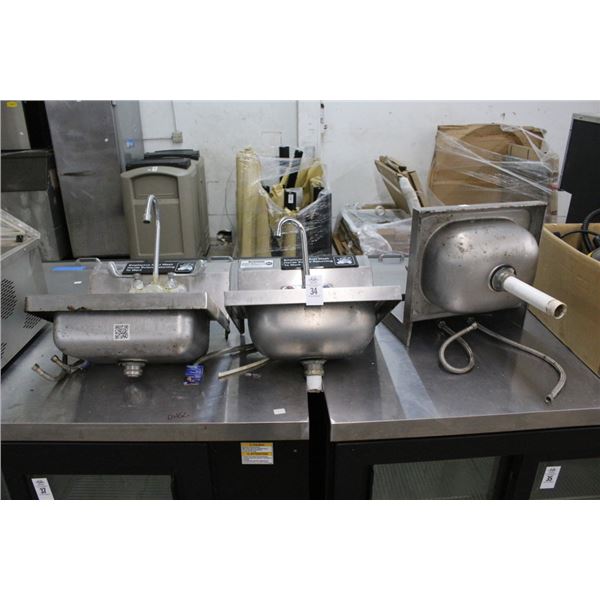 3-Krowne or Serv-Ware S/S Hand Sink - 3 X $