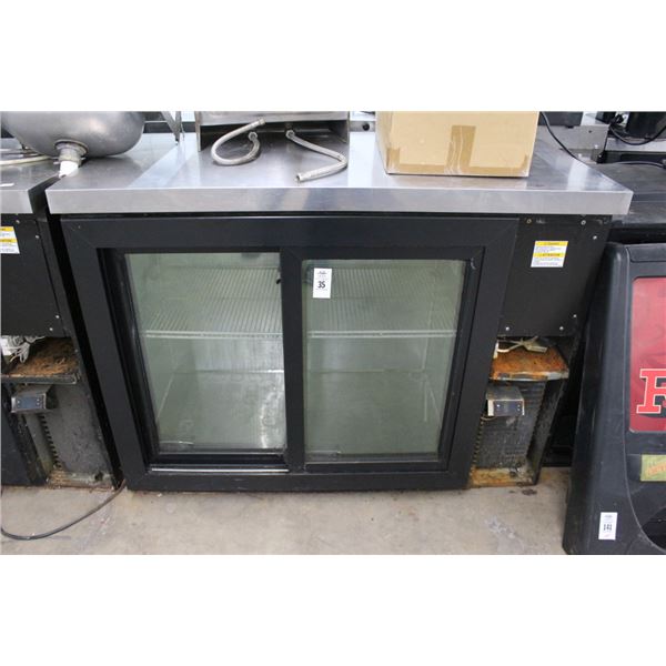 Beverage Air 4' Ref. Slide Door Bottle Merchandiser