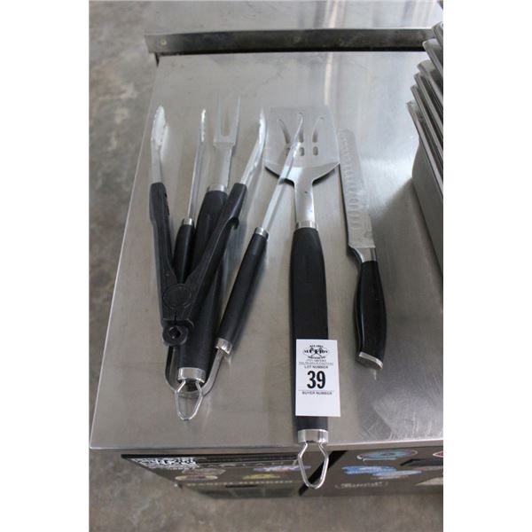 Tongs, Forks, Knife, Spatula
