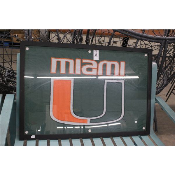 Miami Hurricanes Framed Banner