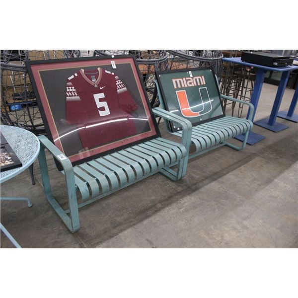 2-Painted Alum. Benches - 2 X $