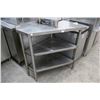 Image 1 : S/S Corner Table w/Lip/Double Undershelf