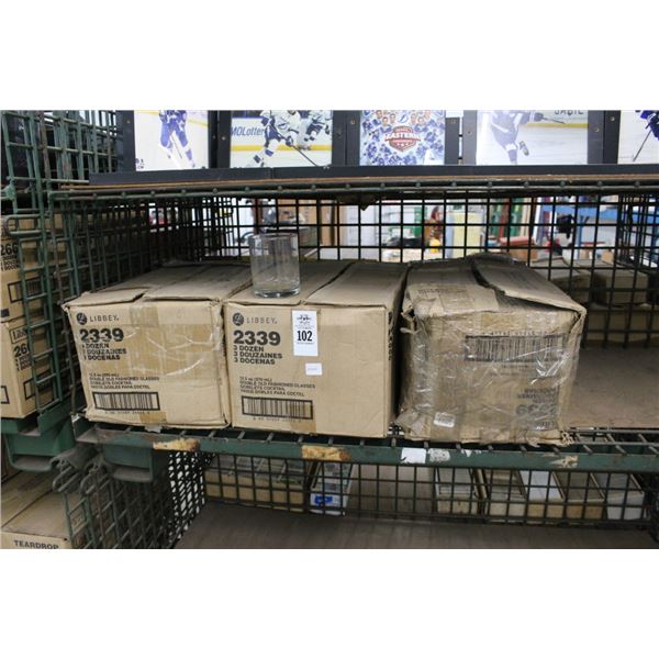 3-Libbey Case of 3 Doz. Double Old Fashioned Glases - 3 X $