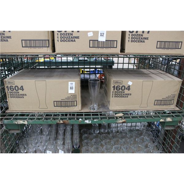 2-Libbey Case of Pilsner Glasses - 2 X $