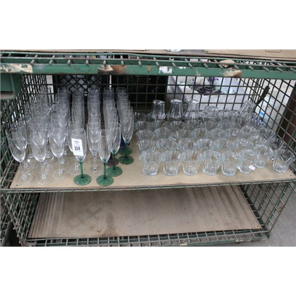 Shelf of Champagne/Parfait Glasses