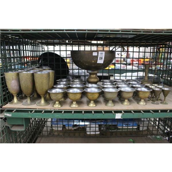 Metal Punch Bowl, Goblets