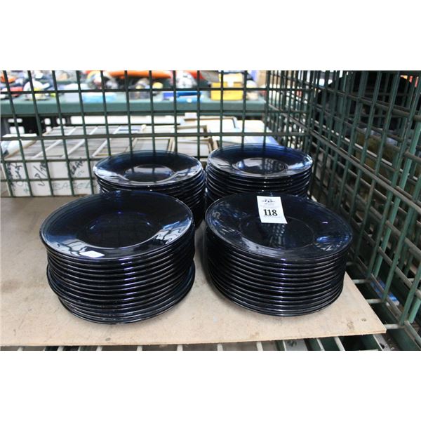 Lot of Blue Glass Salad Plates
