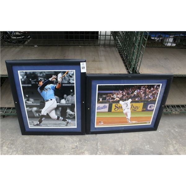 2-Evan Longoria Framed Photo  3'  X  2'  -  2 X $