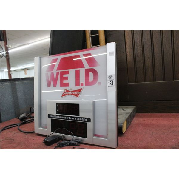 WE  ID  Lighted Sign - No Shipping