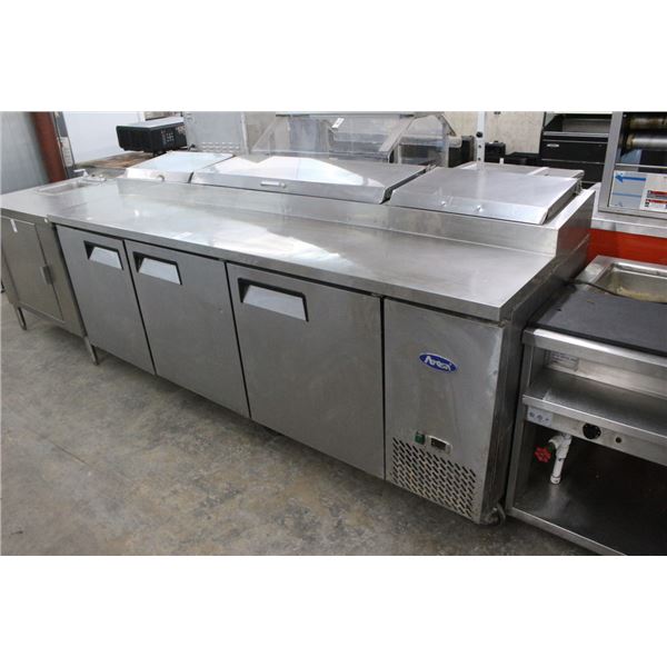 Atosa 8'  3 Door Ref. Pizza Prep  (40 Degrees)