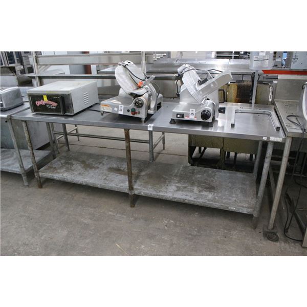 S/S  8' Table w/Lip/Undershelf