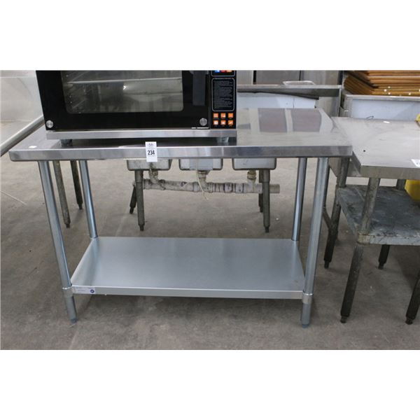 S/S  4'  Table w/Undershelf