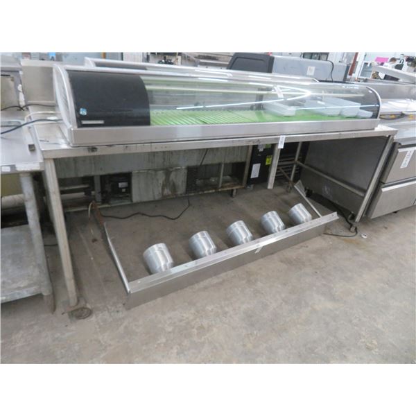 S/S  8'  Table w/Backsplash