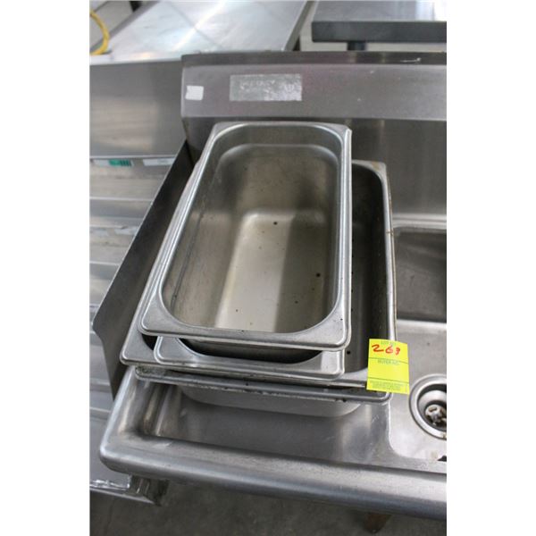 4-  1/2  &  1/3  Size Insert Pans - 4 X $