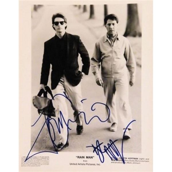 Rain Man Tom Cruise and Dustin Hoffman signed promo photo