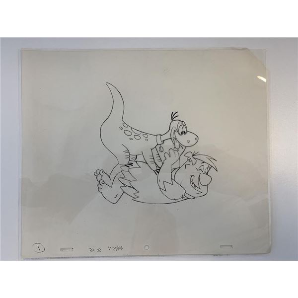 The Flintstones original hand drawn artwork for cartoon