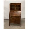 Image 2 : Antique Quarter Sawn Oak Secretary Desk & Bookcase - Approx: 30.5 x 16.25" & 64"T