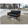 Image 1 : Mid Century Bentwood / Vinyl 3 Seater Couch (Approx: 71.5"W 26"D 33"T and 16" seat Height