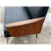 Image 3 : Mid Century Bentwood / Vinyl 3 Seater Couch (Approx: 71.5"W 26"D 33"T and 16" seat Height