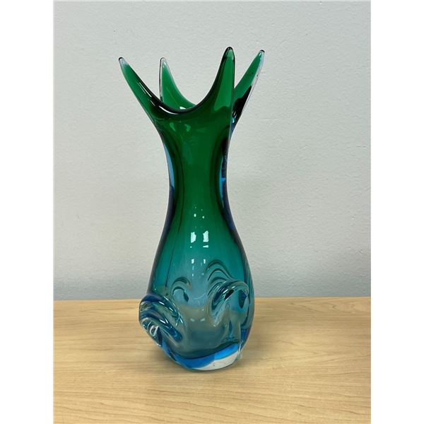 Canadian Art Glass Vase - Likely Lorraine / Chalet 11" tall