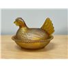 Image 1 : Carnival Glass Hen On Nest Candy Dish - see all photos Approx: 7"W 5.25"T