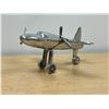 Image 2 : Aluminum Airplane Décor Piece - Approx: 13.5" across wings and 11.75" long