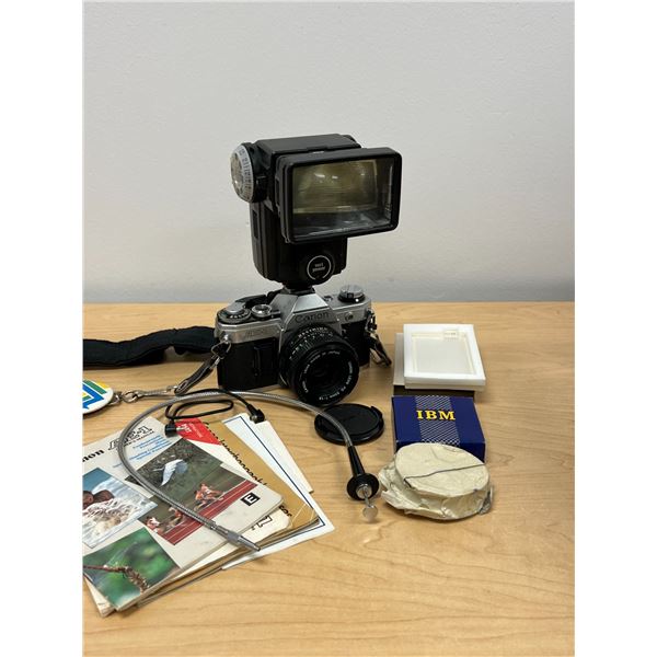 Canon AE-1 Film Camera & Accessories - see all photos, not tested
