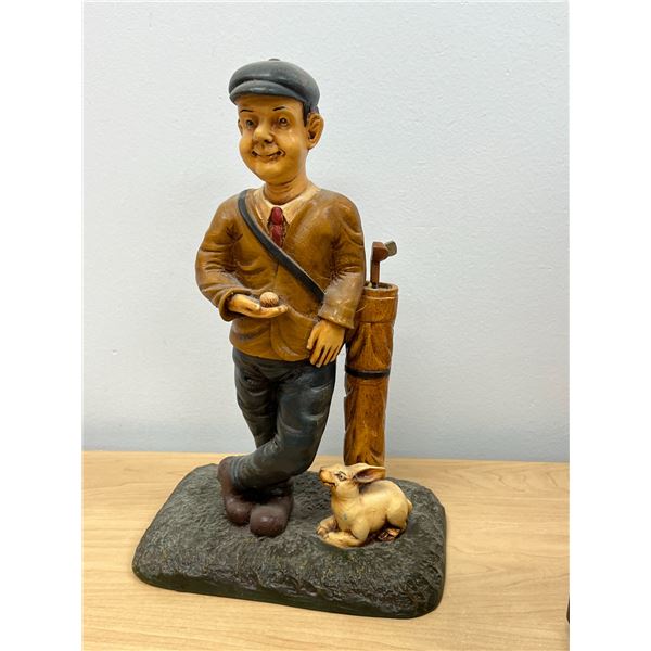 Larger Golfer Décor Piece - see all photos - Base approx: 8x6" stands about 13"T