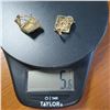 Image 8 : 14K Yellow gold earrings with green and clear stones (emeralds, diamonds?)