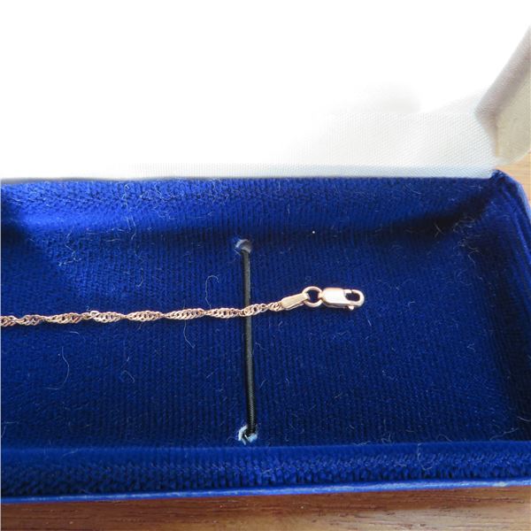 10K Rose gold 7.5" twist bracelet.  Marked 10K Italy