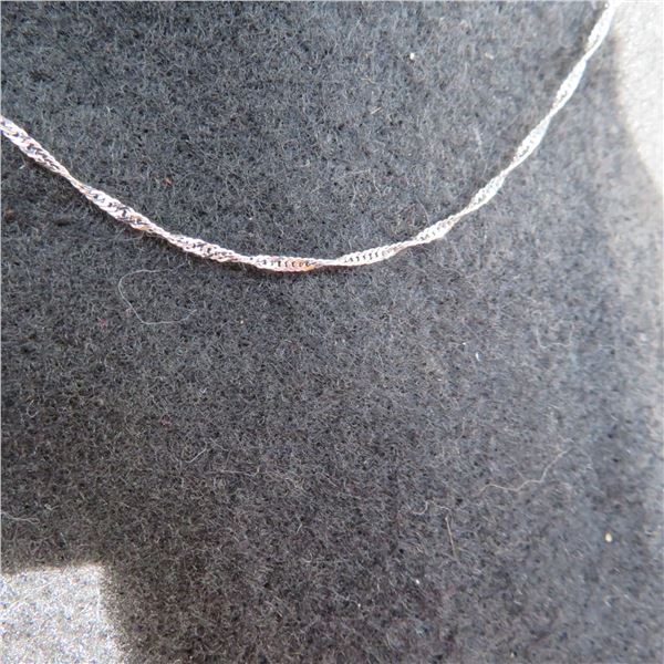 10K White gold 18" twist chain.  Very nice!  Marked 10K Indonesia