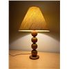 Image 1 : Vintage Wood Beaded Style Table Lamp - Works - Approx: 28.25"T 18"W