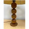 Image 3 : Vintage Wood Beaded Style Table Lamp - Works - Approx: 28.25"T 18"W