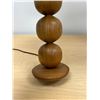 Image 4 : Vintage Wood Beaded Style Table Lamp - Works - Approx: 28.25"T 18"W