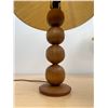 Image 5 : Vintage Wood Beaded Style Table Lamp - Works - Approx: 28.25"T 18"W