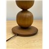 Image 6 : Vintage Wood Beaded Style Table Lamp - Works - Approx: 28.25"T 18"W