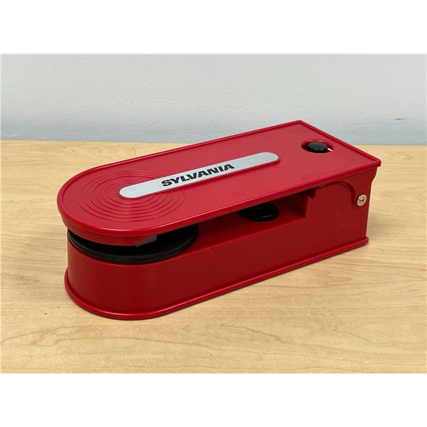 Red Sylvania Portable Record Player Turntable