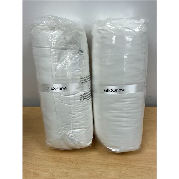 2 Silk & Snow Adjustable Pillows - see all photos