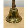 Image 2 : Good Quality Brass Bell with Wood Handle - WORKS!! 10" tall