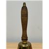 Image 3 : Good Quality Brass Bell with Wood Handle - WORKS!! 10" tall