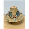 Image 4 : R. Collins Northwest Coast First Nations Killer Whales Painted Woven Hat 14.25"W