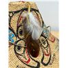 Image 9 : R. Collins Northwest Coast First Nations Killer Whales Painted Woven Hat 14.25"W