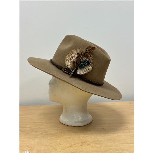 Australian Akubra Pure Fur Felt Tracker 1152 Hat - Size 55 - 6 7/8 (see all photos)