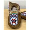 Image 3 : First Nations Beaded Moccasins - foot approx: 9 x 3.5" and 4.5" tall (see photos)
