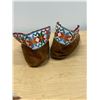 Image 5 : First Nations Beaded Moccasins - foot approx: 9 x 3.5" and 4.5" tall (see photos)
